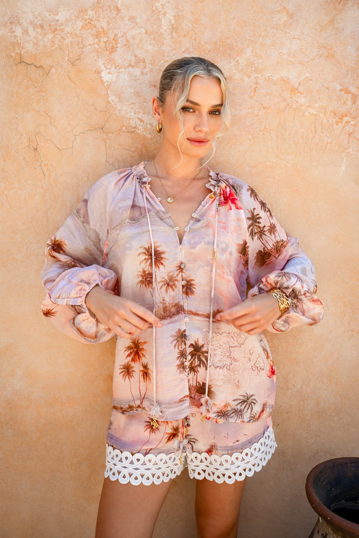 HEYCHIC Horizon Tropical Blouse (Pink)