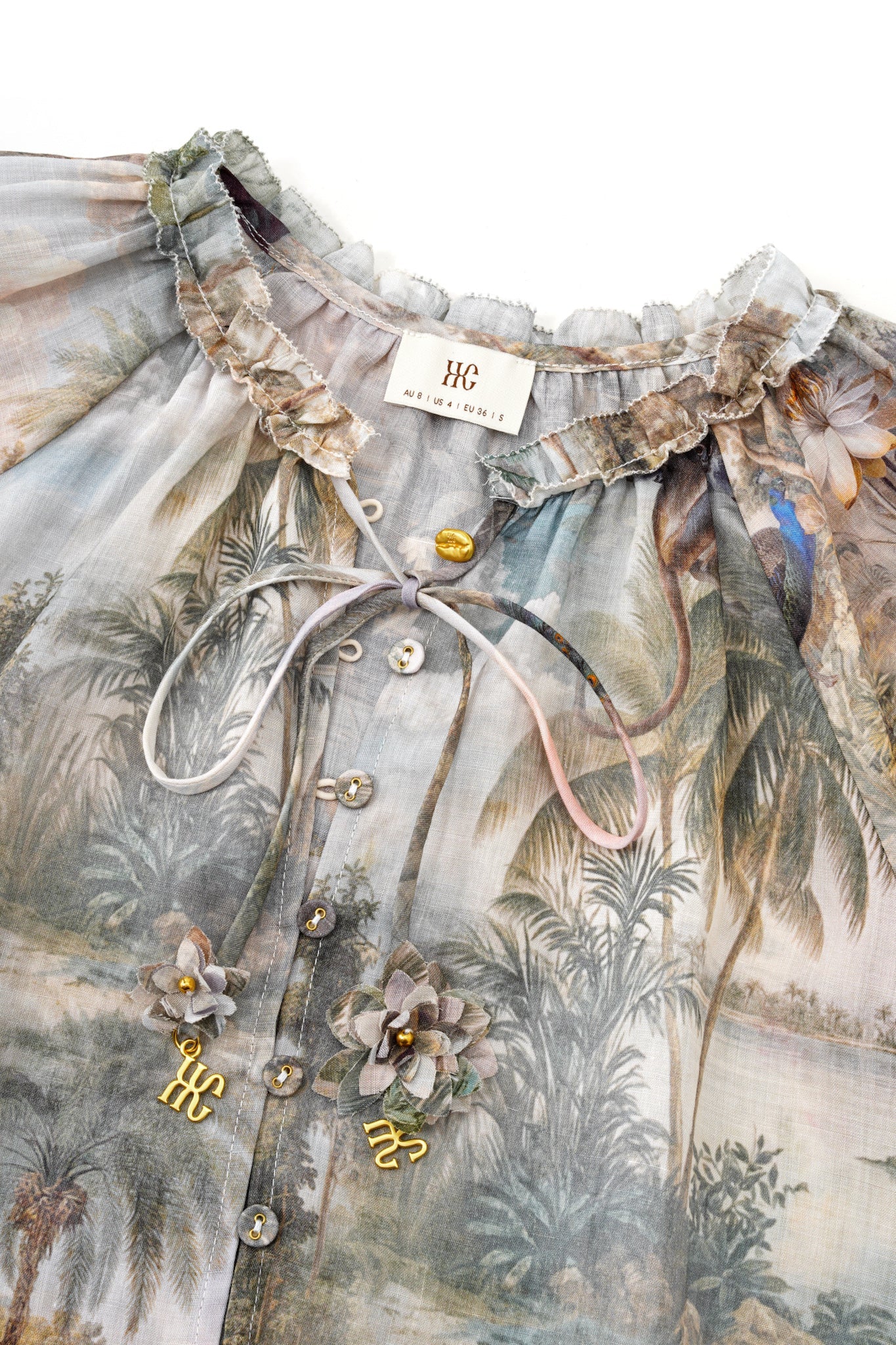 HEYCHIC Paradise Tropical Blouse (Green)