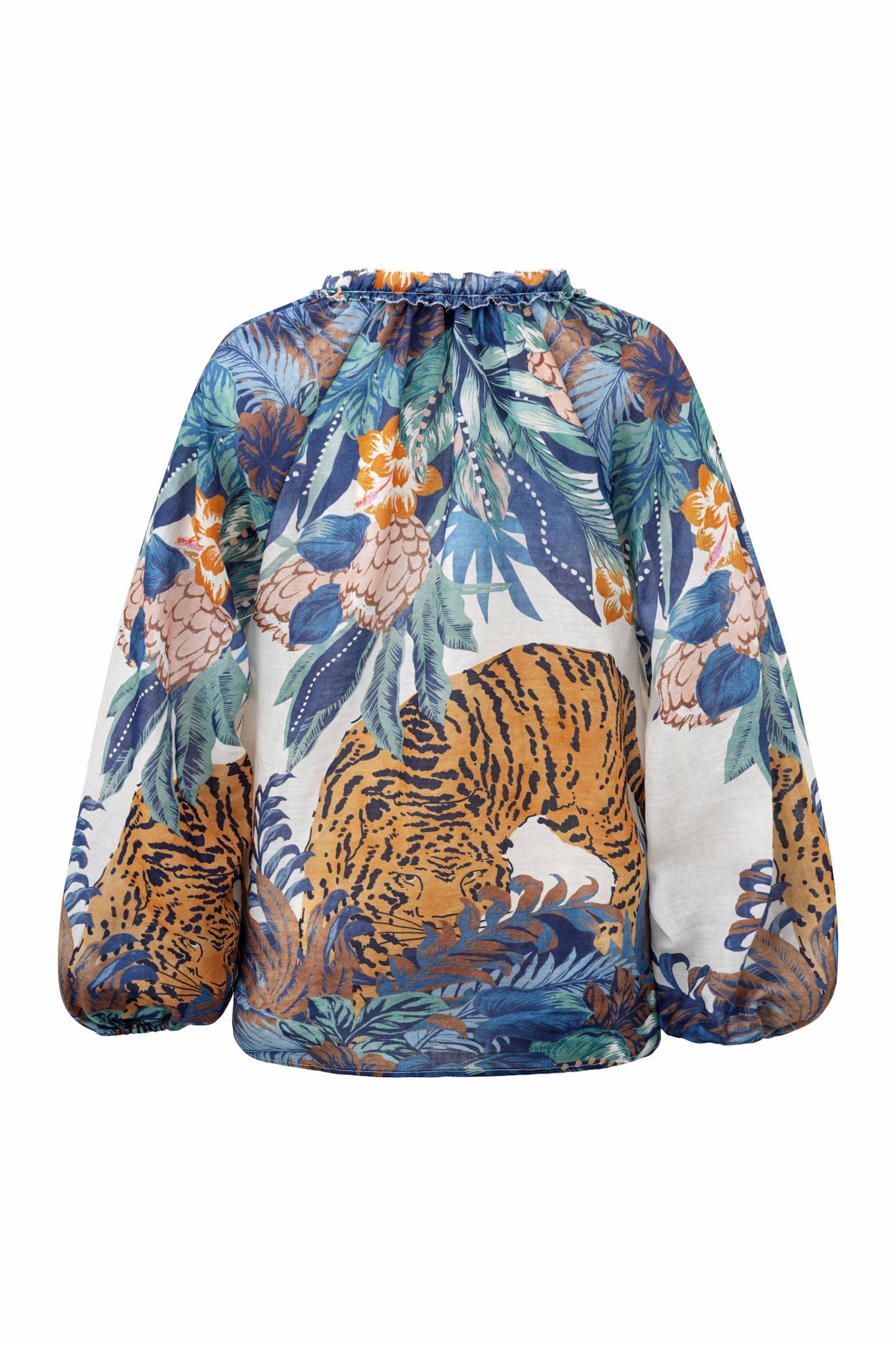 HEYCHIC Wild Tropical Blouse (Blue)