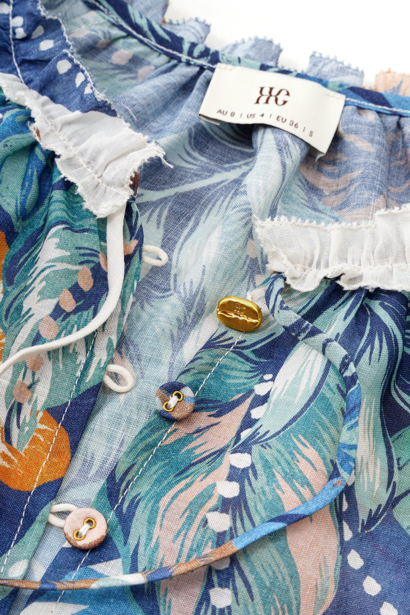 HEYCHIC Wild Tropical Blouse (Blue)