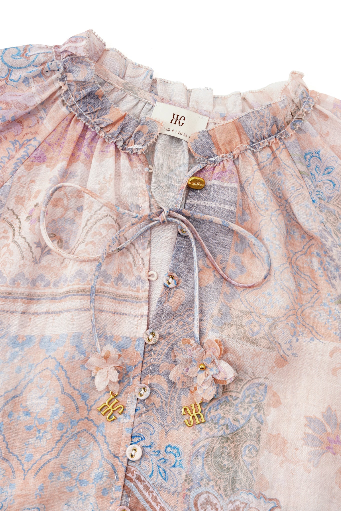 HEYCHIC Heritage Patchwork Blouse (Multi)