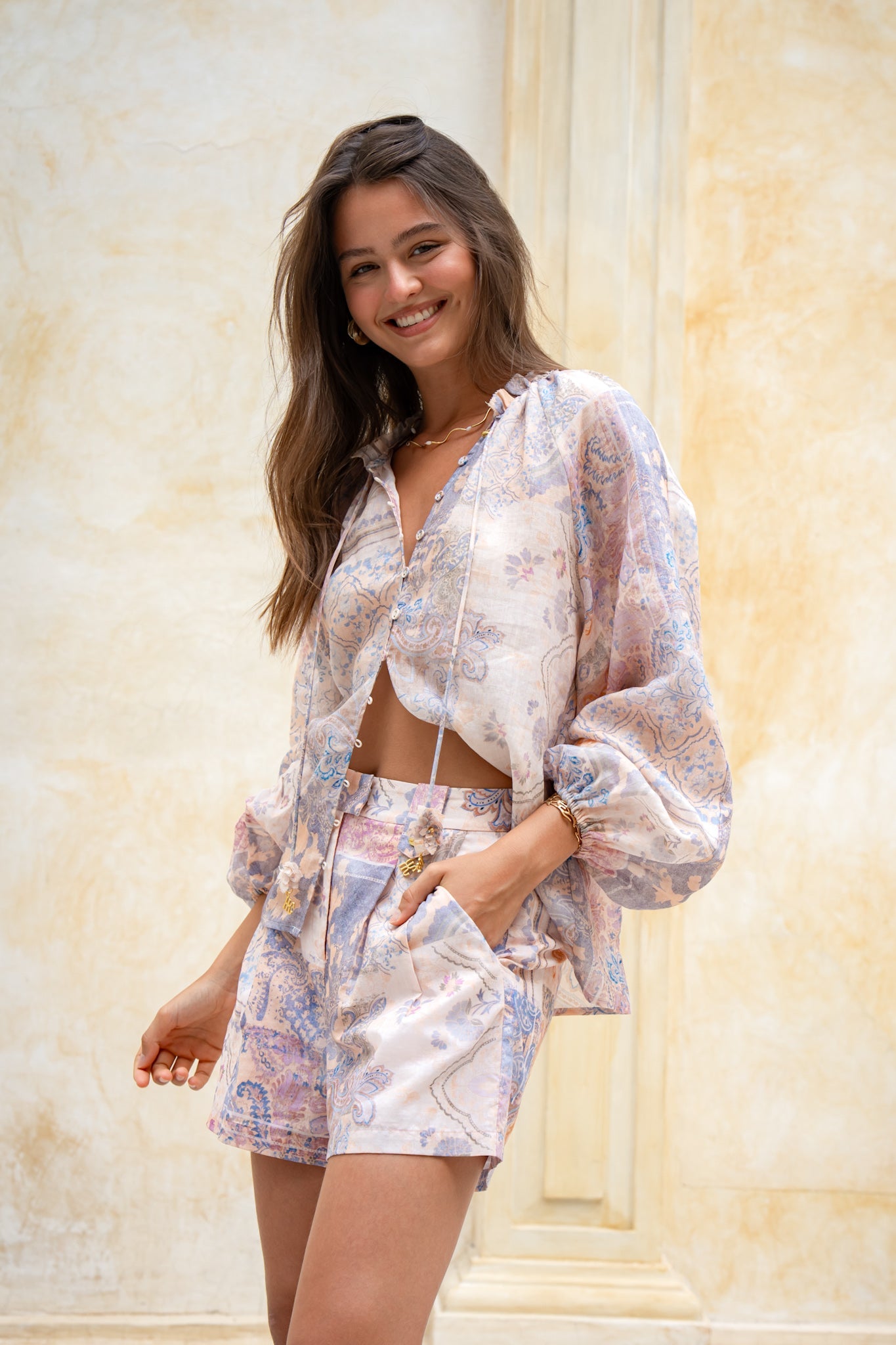 HEYCHIC Heritage Patchwork Shorts (Multi)