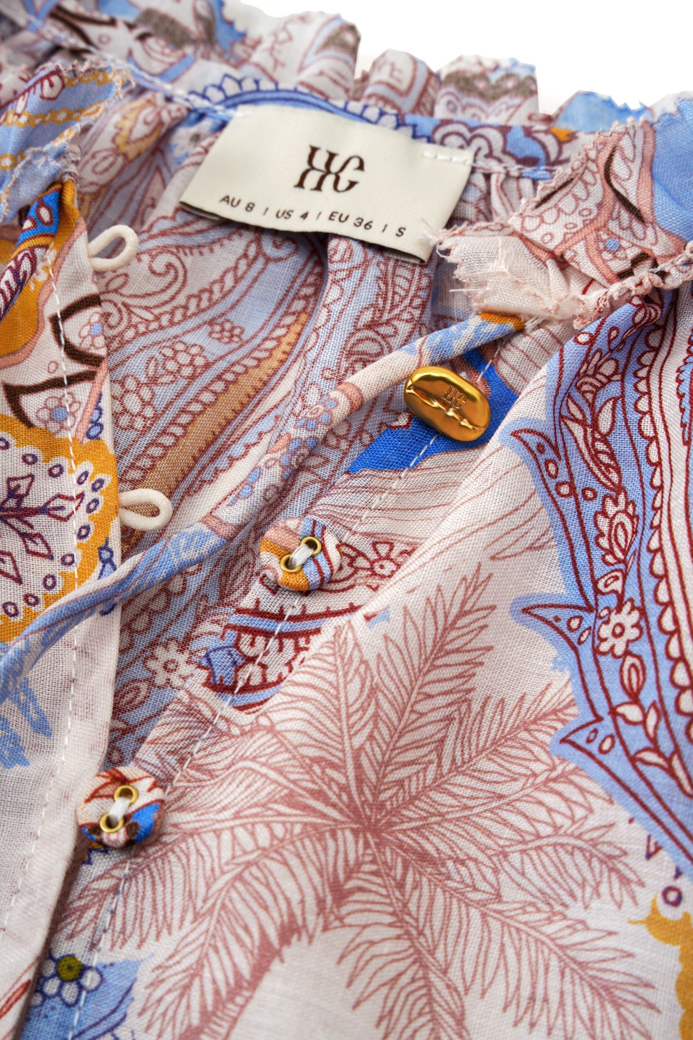 HEYCHIC Bondi Boho Blouse (Blue)