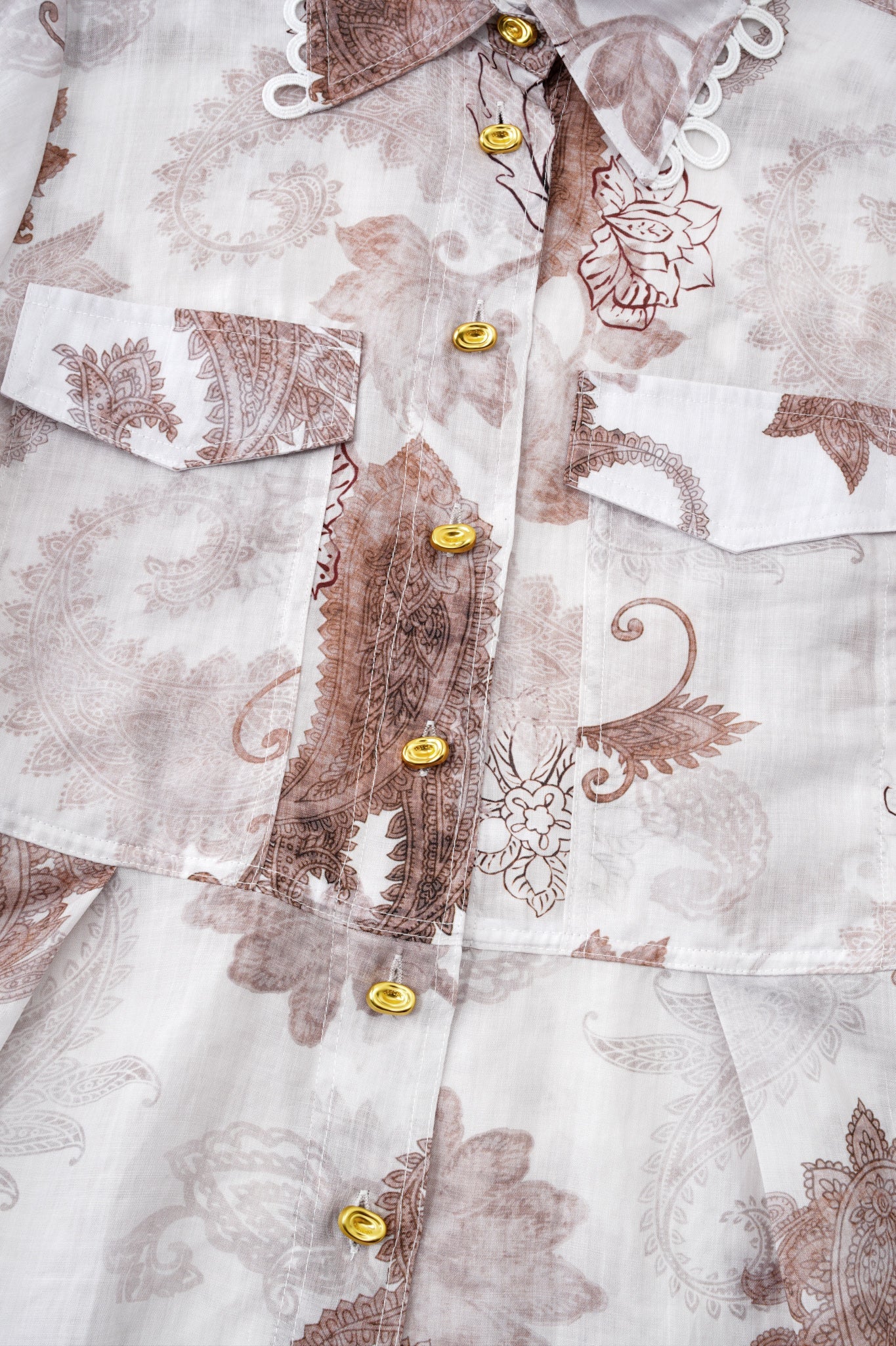 HEYCHIC Earth Paisley Shirt (Brown)