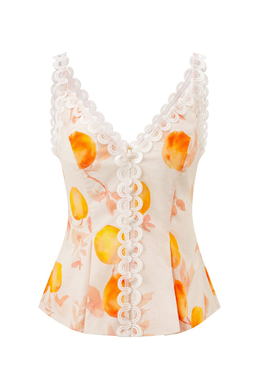 HEYCHIC Peach Orchards Cami Top (Orange)