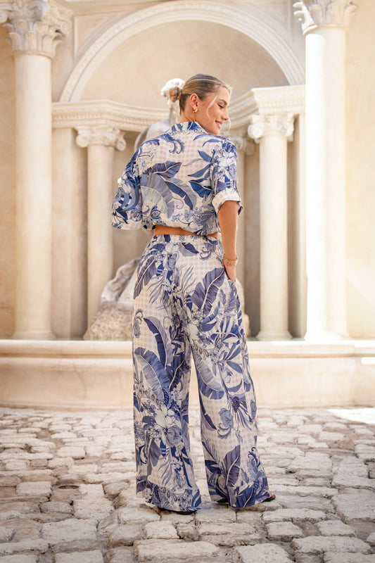 HEYCHIC Botanica Tropical Pants (Blue)