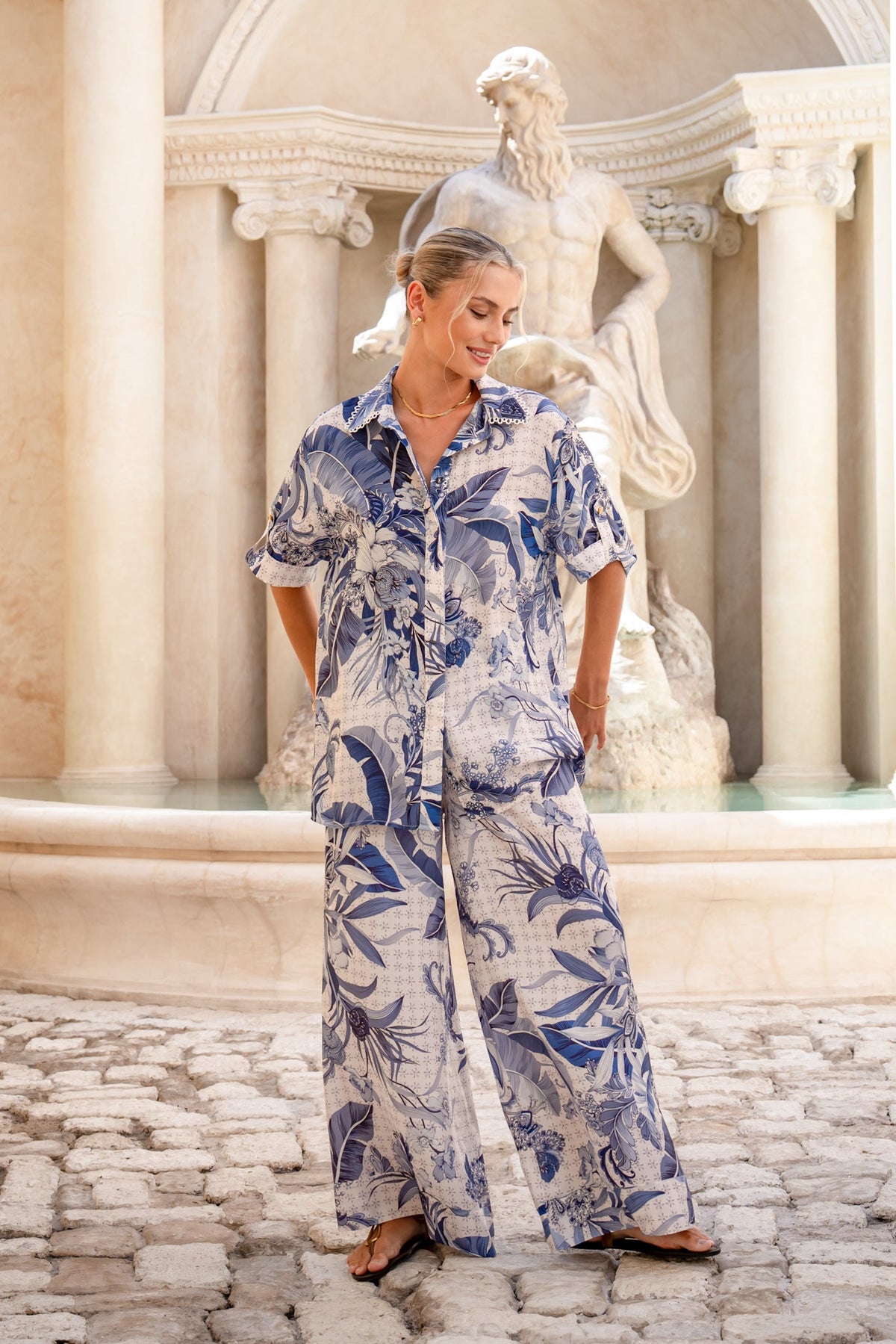 HEYCHIC Botanica Tropical Shirt (Blue)