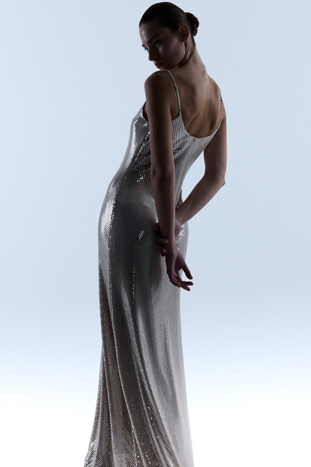 Image of Dresses. Productname: High Voltage Slip Dress in Nude Silver colour by brand - Manning Cartell