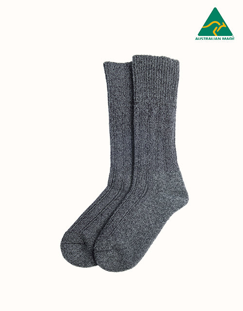 Image of Socks. Product name - Humphrey Law Merino Wool Winter Health Sock in Charcoal colour by brand - Humphrey Law