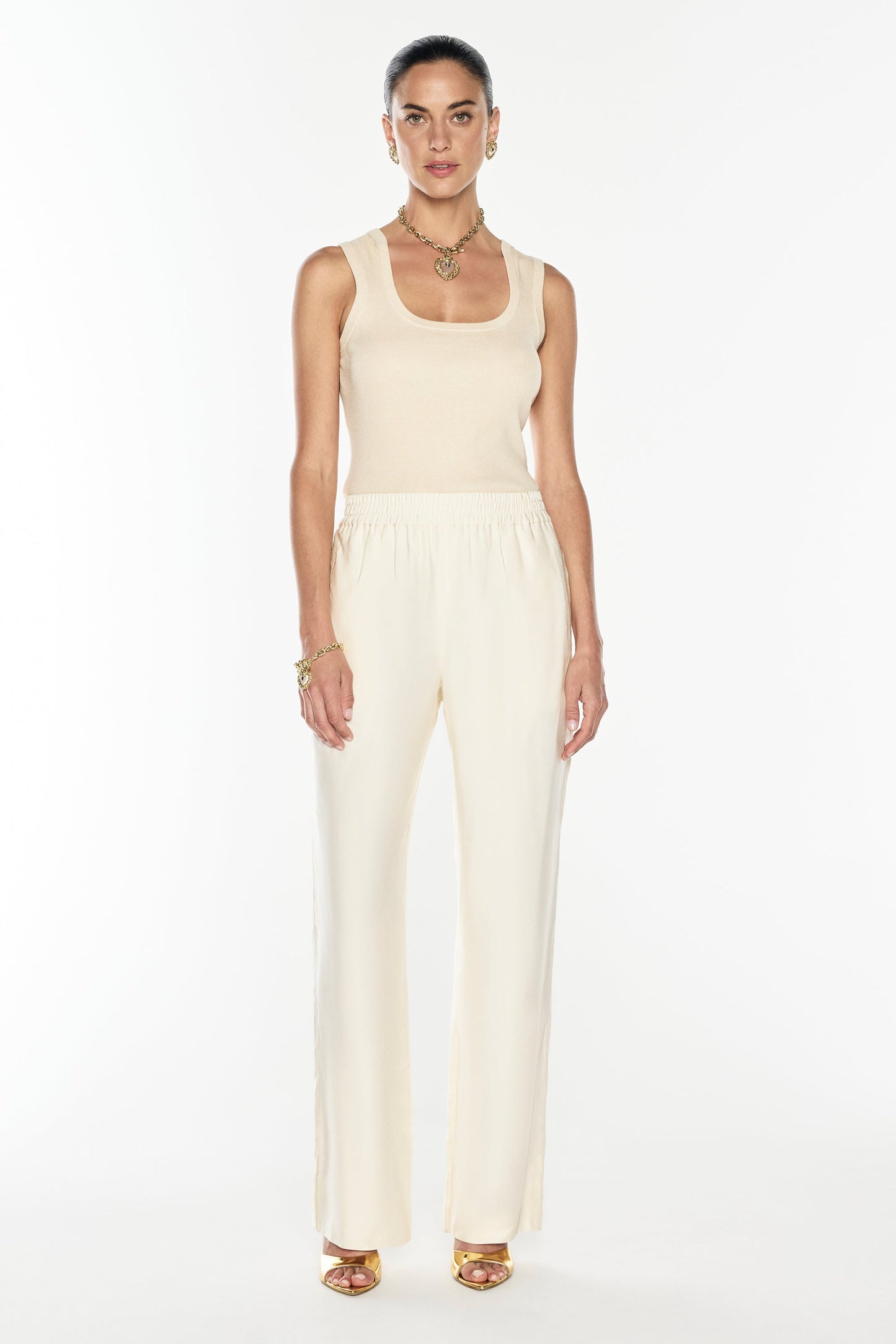 Go Figure Knit Tank (Champagne)