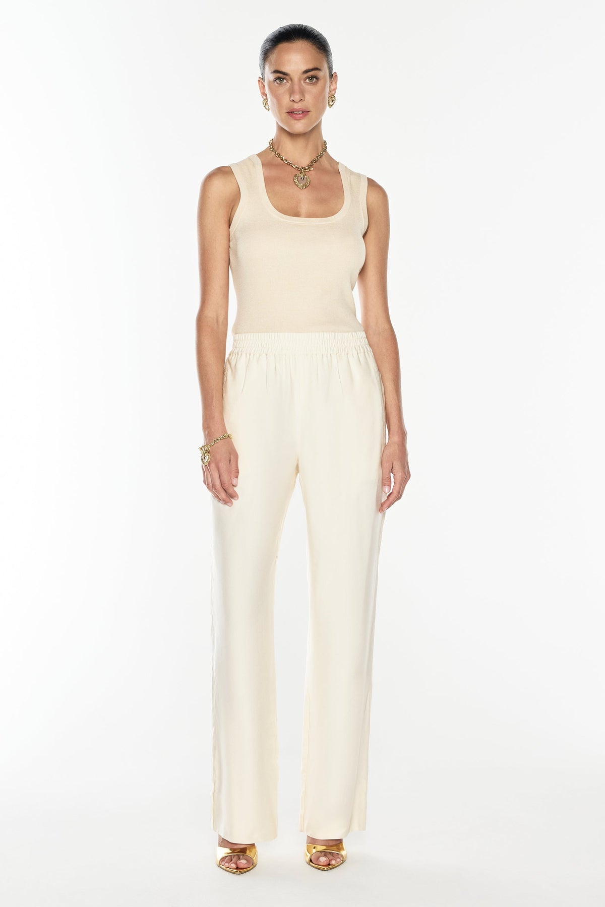 Go Figure Knit Tank (Champagne)