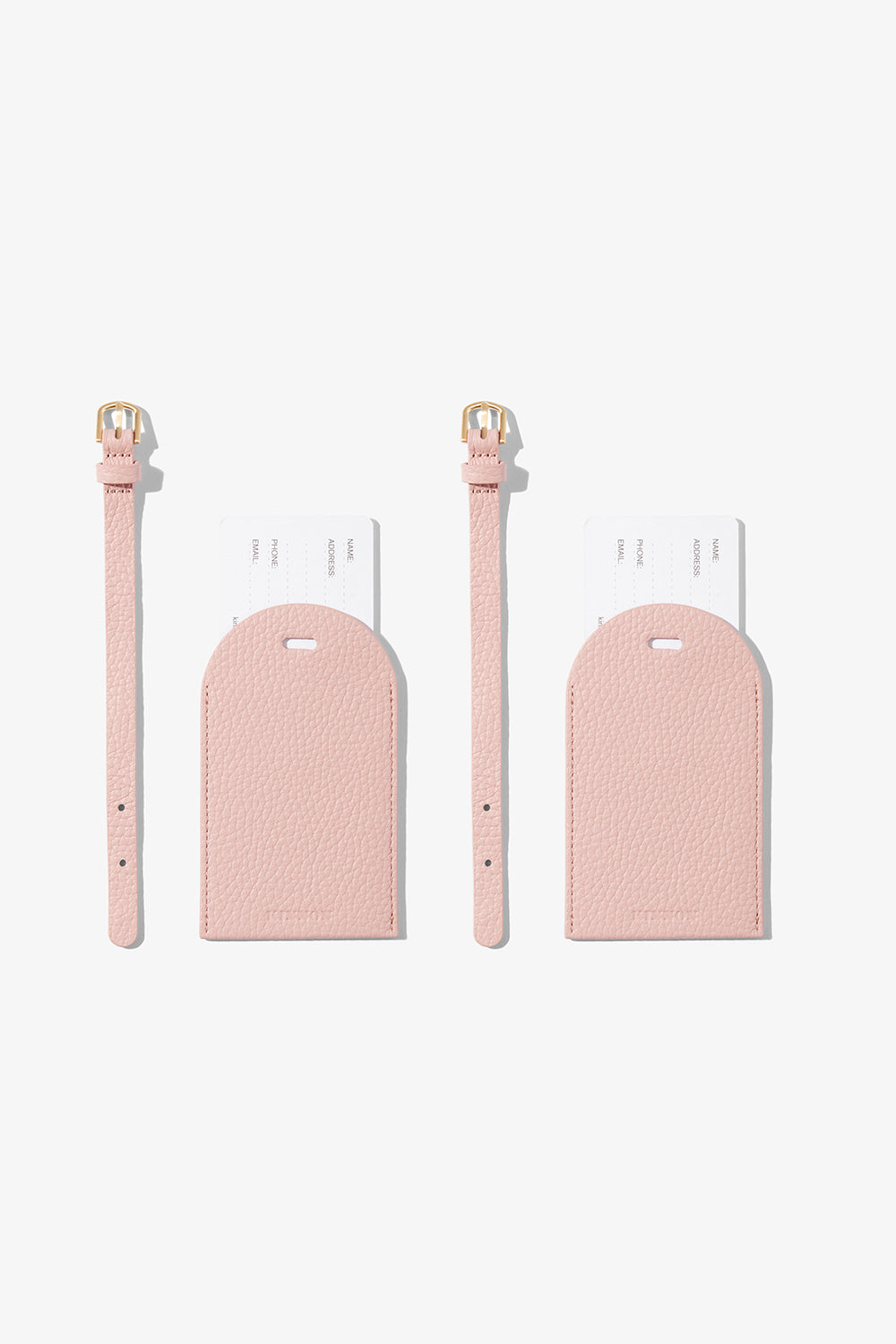 Image of Badge & Pass Holders. Product name - HALE DUO LUGGAGE TAG BLUSH in Blush colour by brand - KINNON