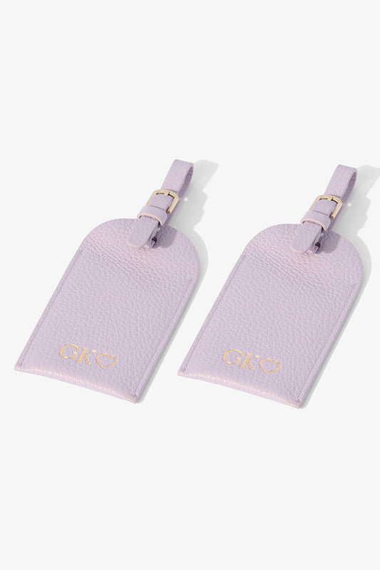 Image of Badge & Pass Holders. Product name - HALE DUO LUGGAGE TAG LILAC in Lilac colour by brand - KINNON