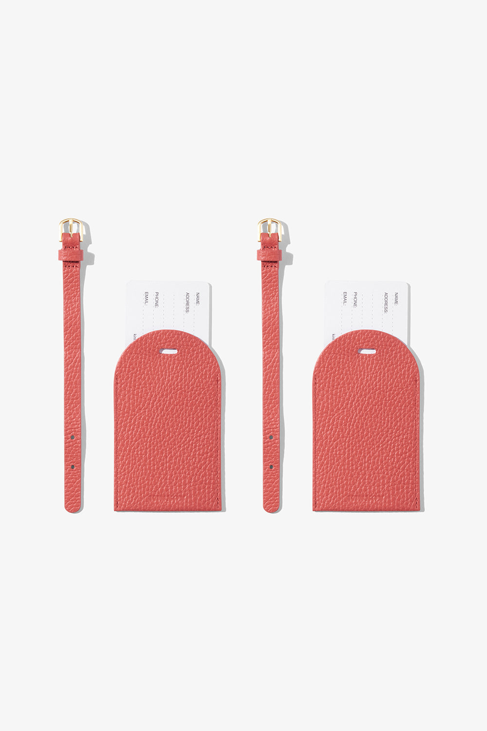 Image of Badge & Pass Holders. Product name - HALE DUO LUGGAGE TAG MELON in Melon colour by brand - KINNON