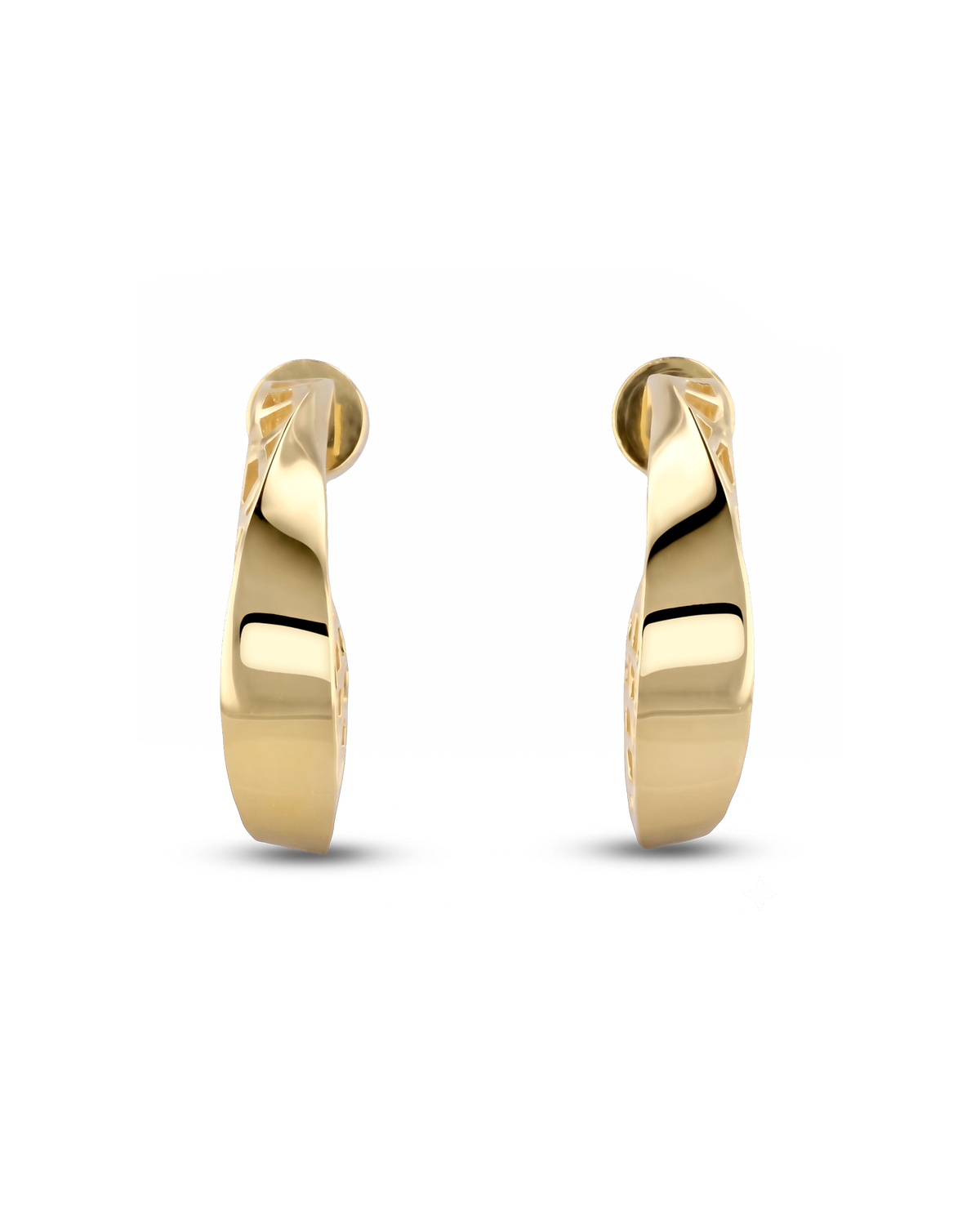 LAVANA Half Moon Gold Hoop Earrings