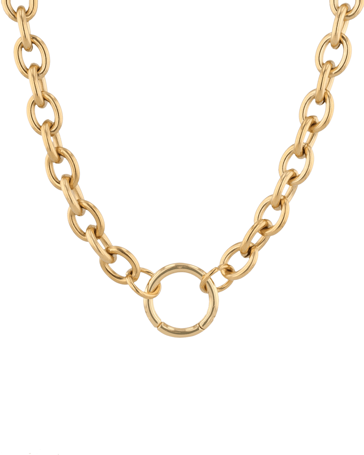 Image of Necklaces. Product name - Halo Gold Charm Necklace in colour by brand - LAVANA