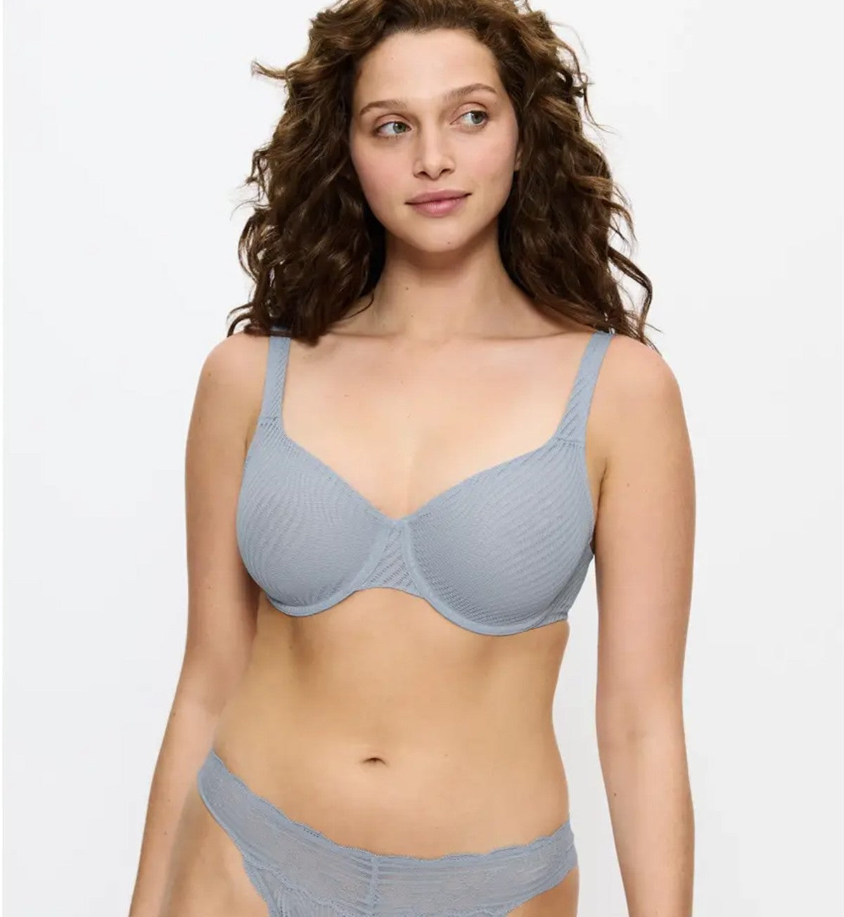 Image of Bras. Productname: Triumph Harmony Spotlight Minimiser in Eggshell Blue colour by brand - Triumph