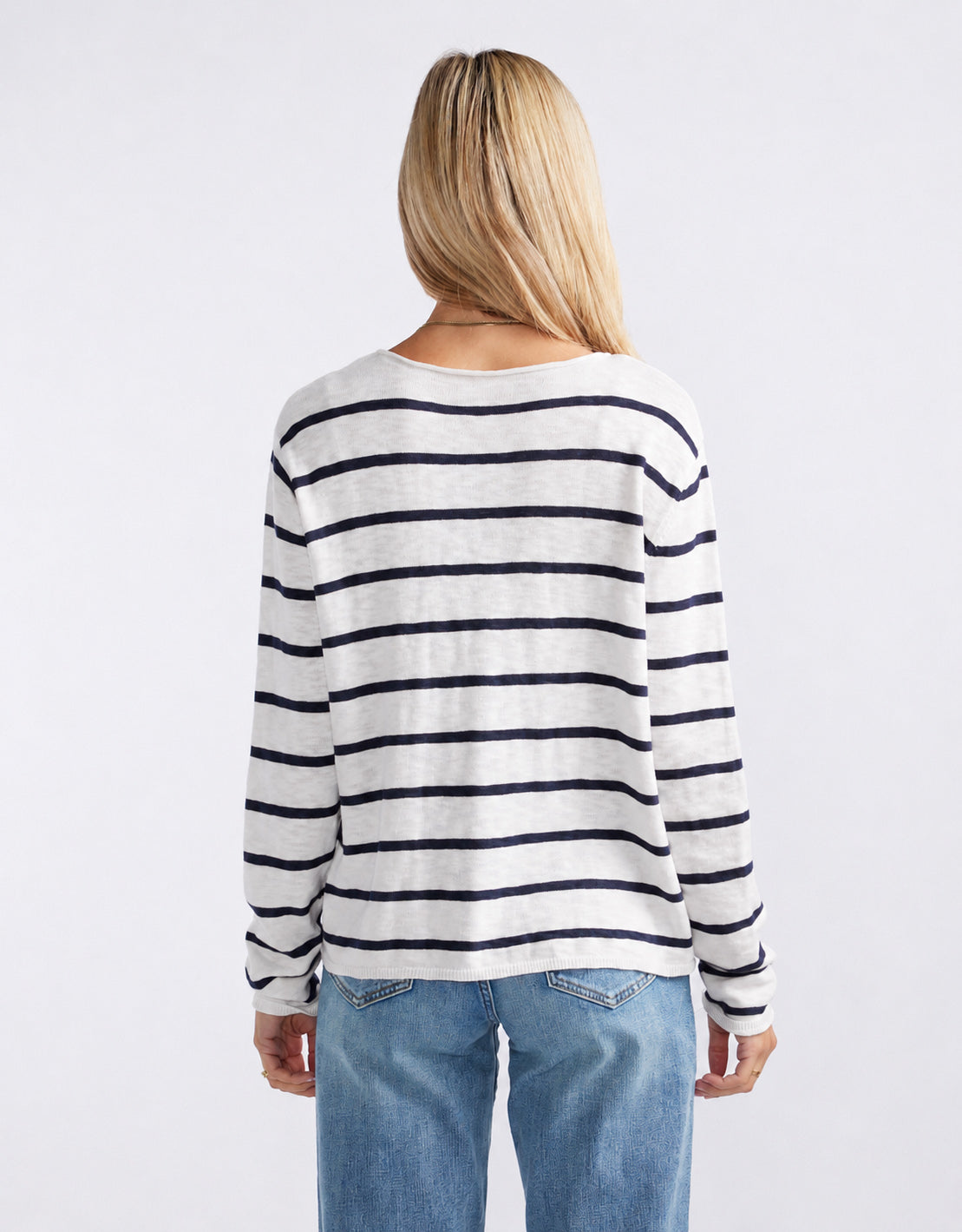 White by FTL Harper Sweater (Stripe)