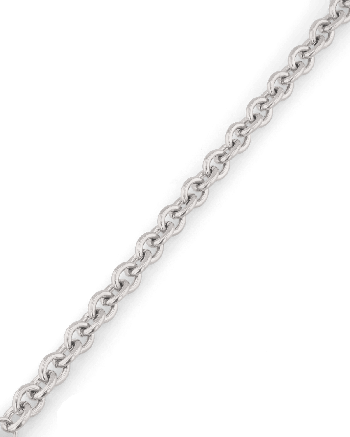 LAVANA Heart Tag T-bar Silver Chain Bracelet