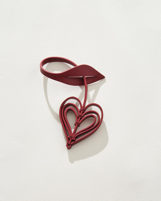 Image of Keychains. Product name - Heart Leather Charm in colour by brand - Reliquia Jewellery