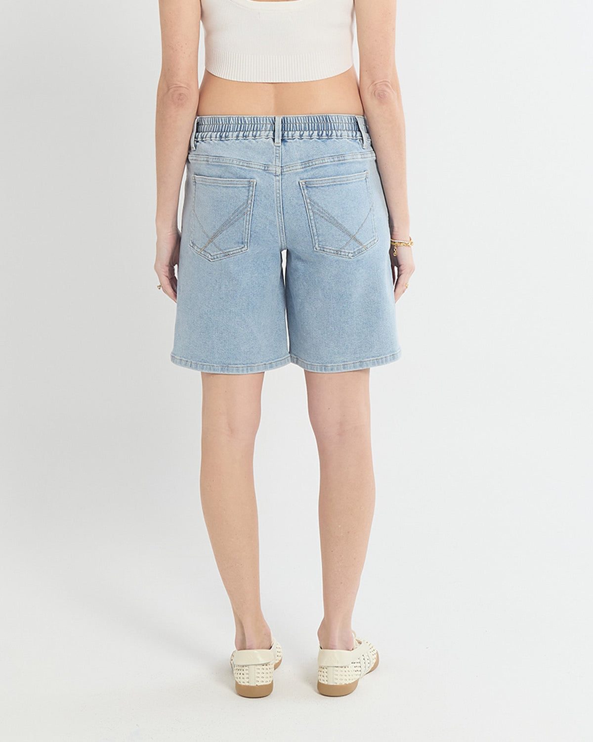 Soon Maternity Heaven Denim Long Shorts