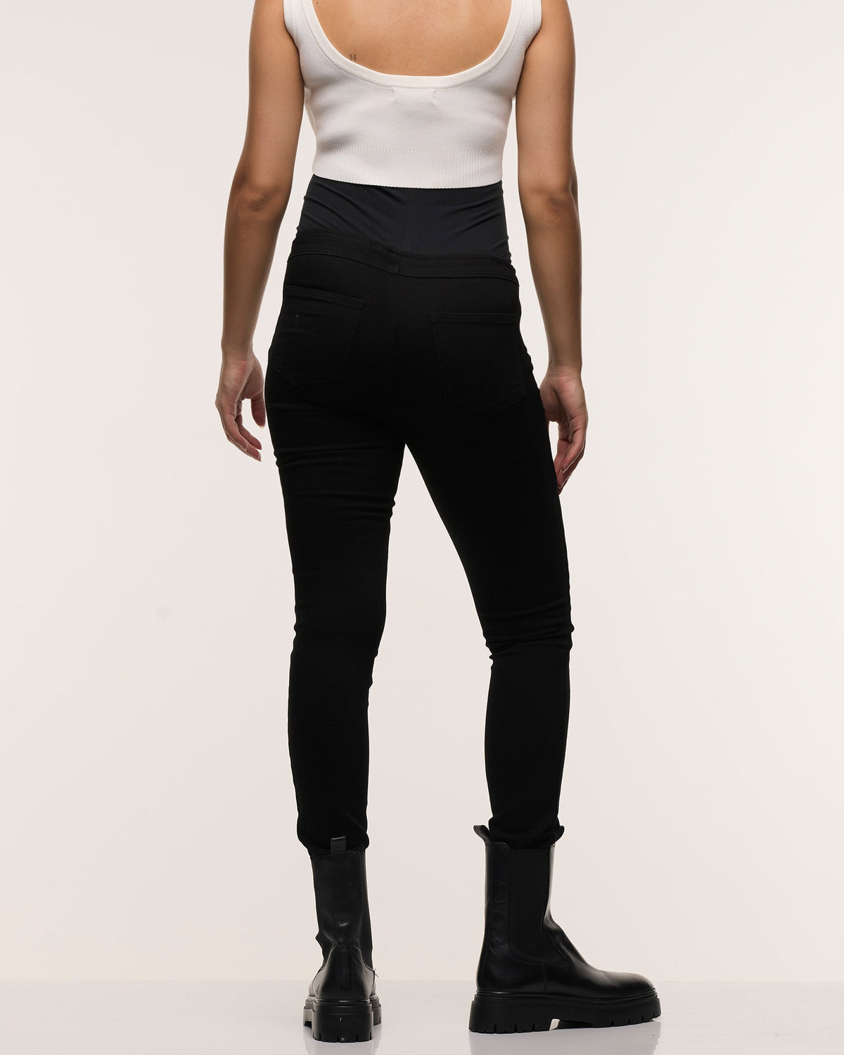 Soon Maternity Heaven Overbelly Skinny Jeans (Black)