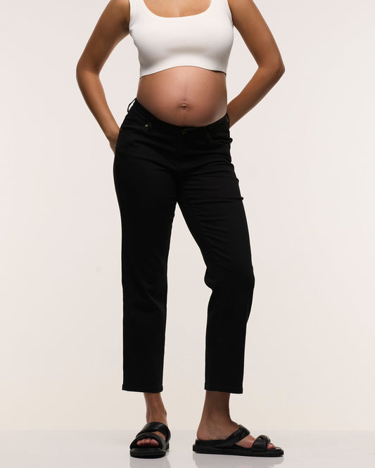 Image of Jeans. Product name - Heaven Slim Ankle Jeans in colour by brand - Soon Maternity