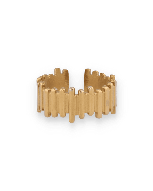 Image of Rings. Product name - Horizon Gold Open Ring in colour by brand - LAVANA