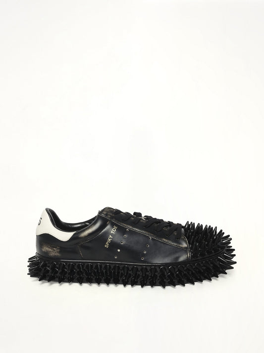 Image of Sneakers. Productname: DOUBLET Spiky Leather Sneaker in BLACK colour by brand - DOUBLET
