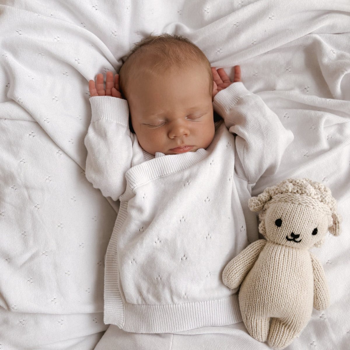 Heirloom Knit 4 Piece Gift Set - White