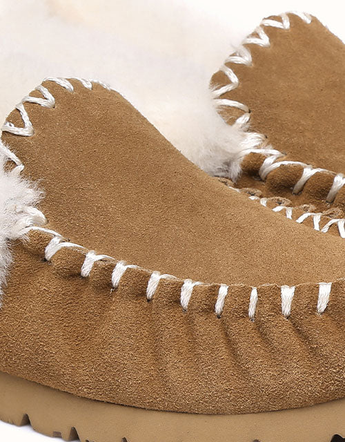AUSTRALIAN SHEPHERD® Popo Moccasin Slippers (Chestnut)