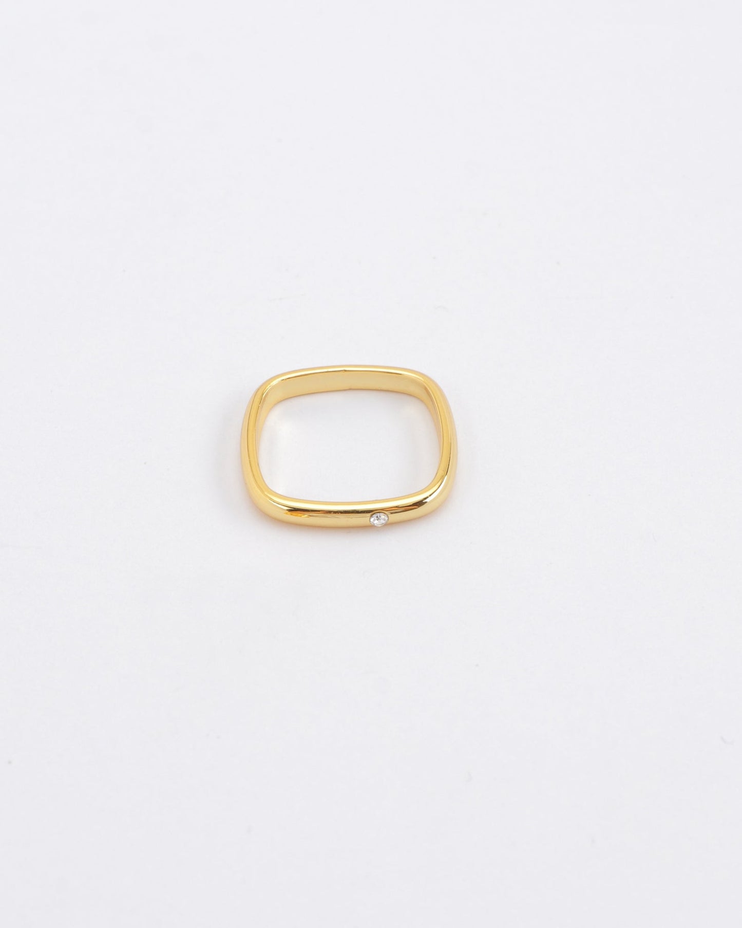 Image of Accessories. Productname: Quad Gold Square Ring in Gold colour by brand - Heychic