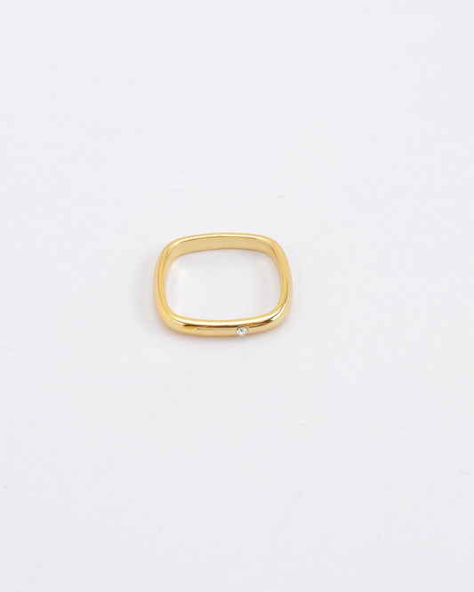 Image of Accessories. Productname: Quad Gold Square Ring in Gold colour by brand - Heychic