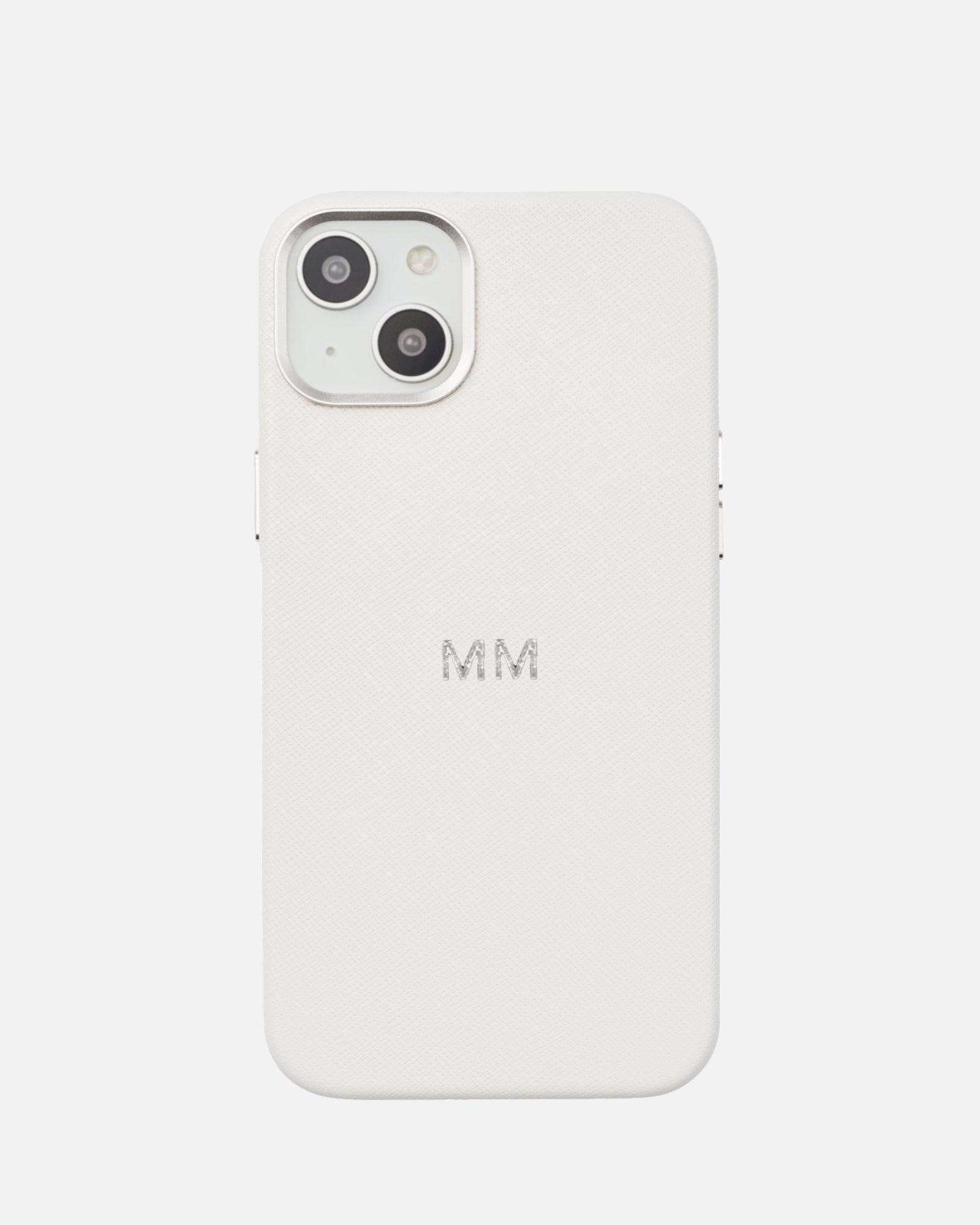 Image of Mobile Phone Cases. Product name - Iphone 14 Plus Leather Pure White in White colour by brand - The Daily Edited