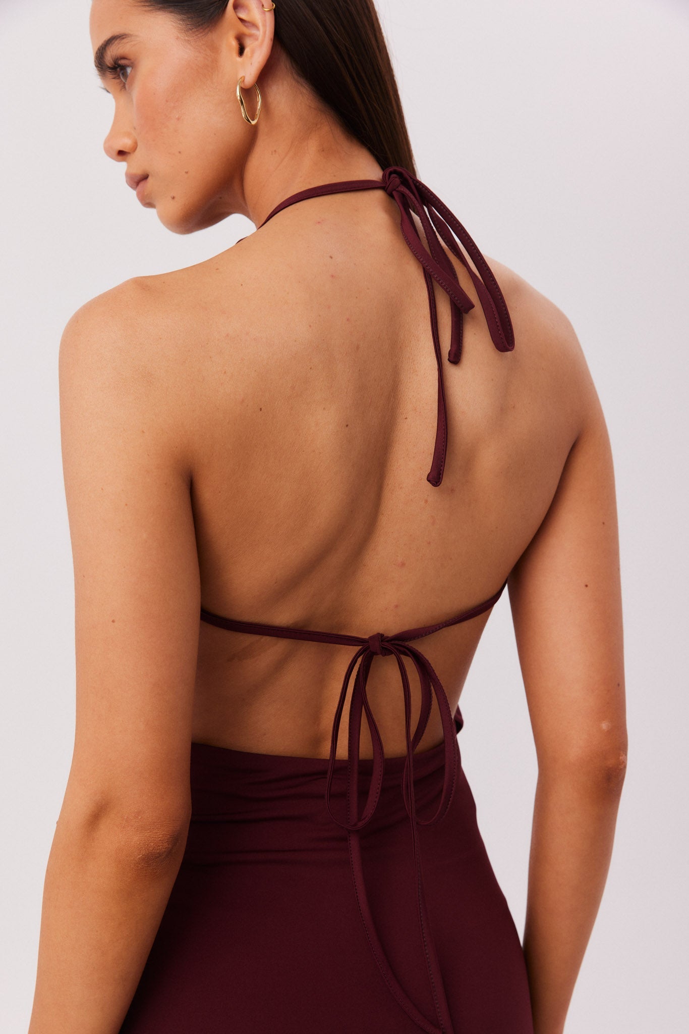 SNDYS ISA DRAPE MINI DRESS (Cabernet)