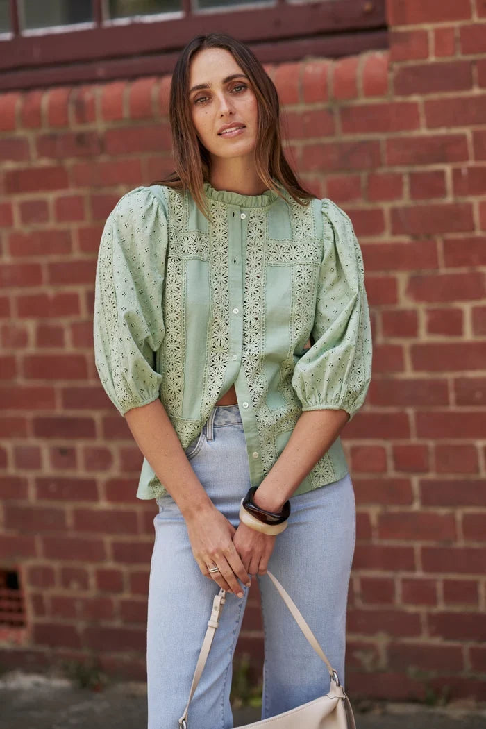 Kireina Isabella Shirt (Grape Green)