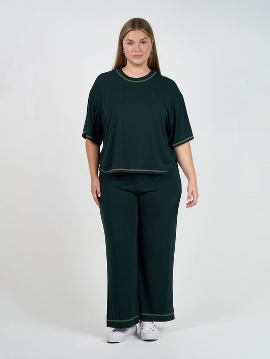 Lou Lou Carey Bamboo Culotte (Dark Green)