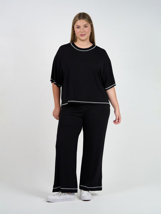Lou Lou Carey Bamboo Culotte (Black)