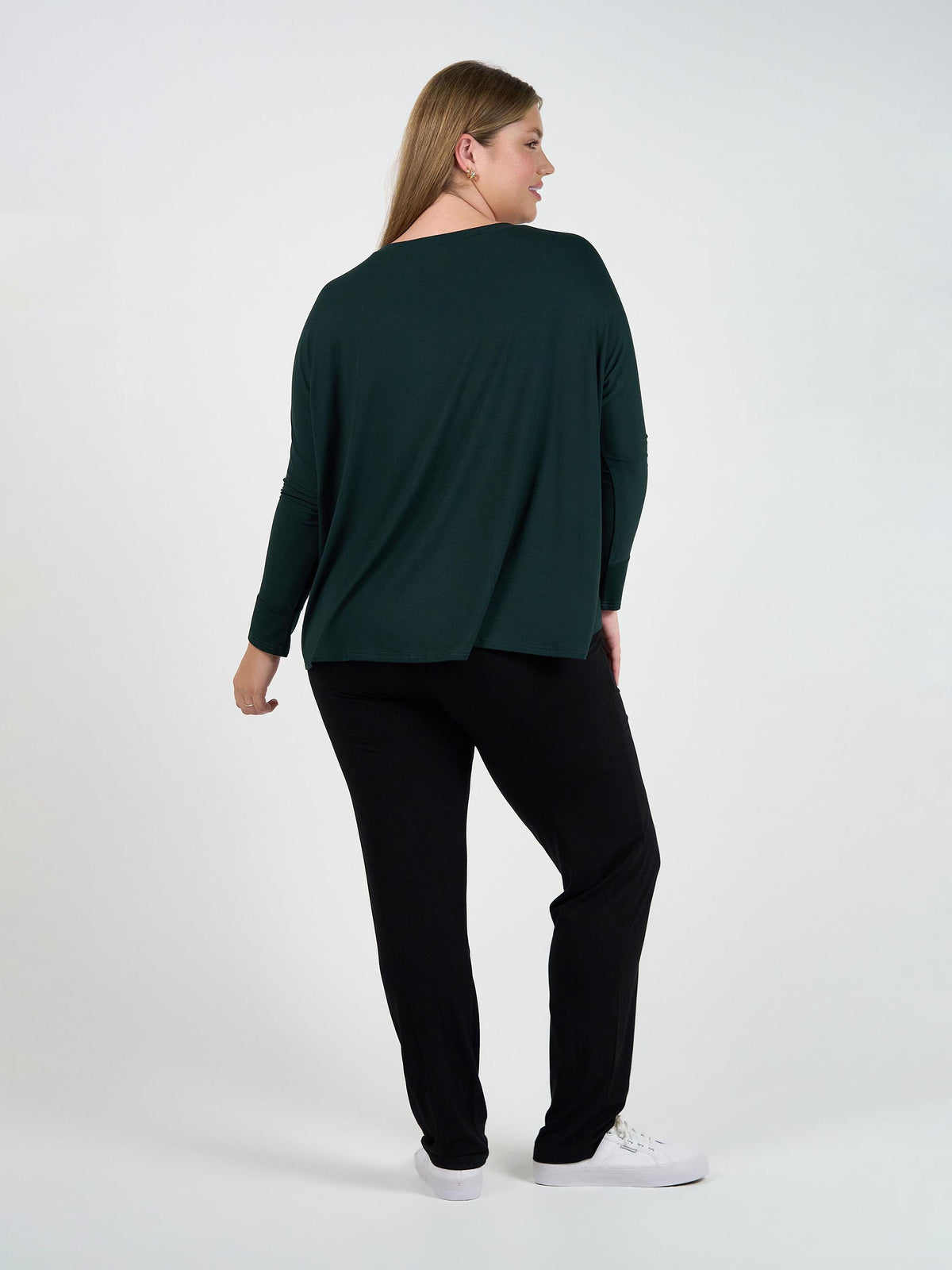 Lou Lou Gina Long Sleeved Bamboo Top (Dark Green)