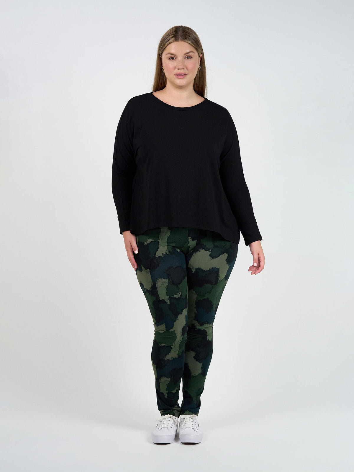 Lou Lou Gina Long Sleeved Bamboo Top (Black)