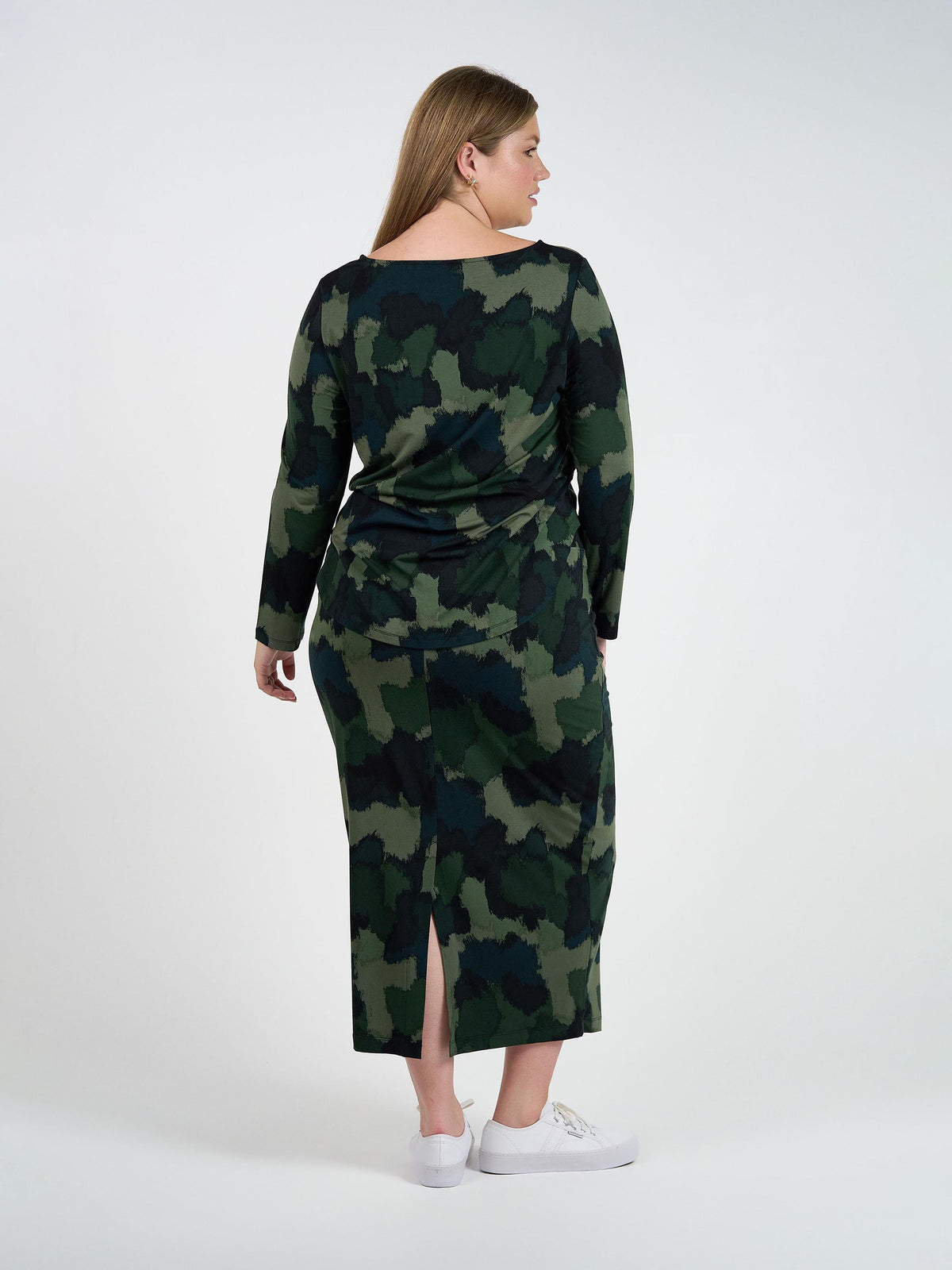 Lou Lou Adele Long Sleeve Bamboo Top Print (Camouflage)