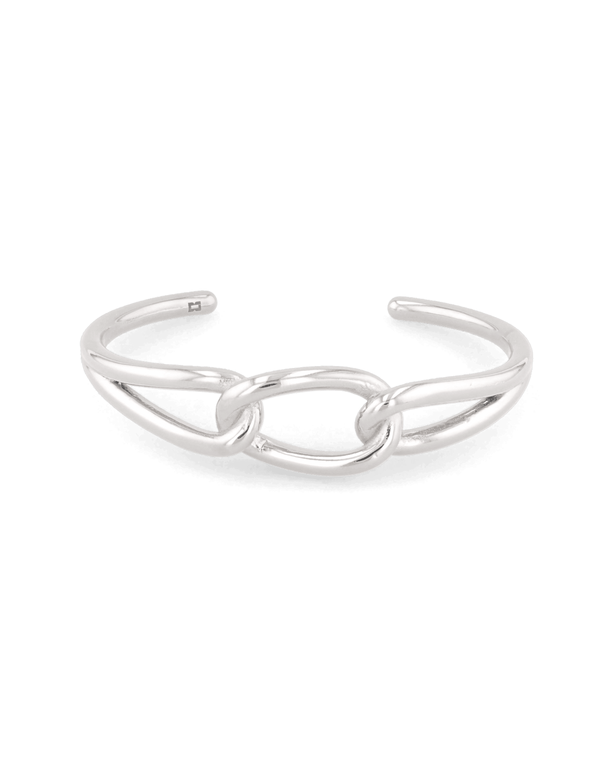 Image of Bracelets. Product name - Infinity Link Silver Cuff Bracelet in colour by brand - LAVANA