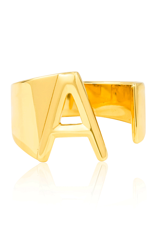 Image of Rings. Productname: Jewel Citizen | Initial Ring in Gold colour by brand - Jewellery