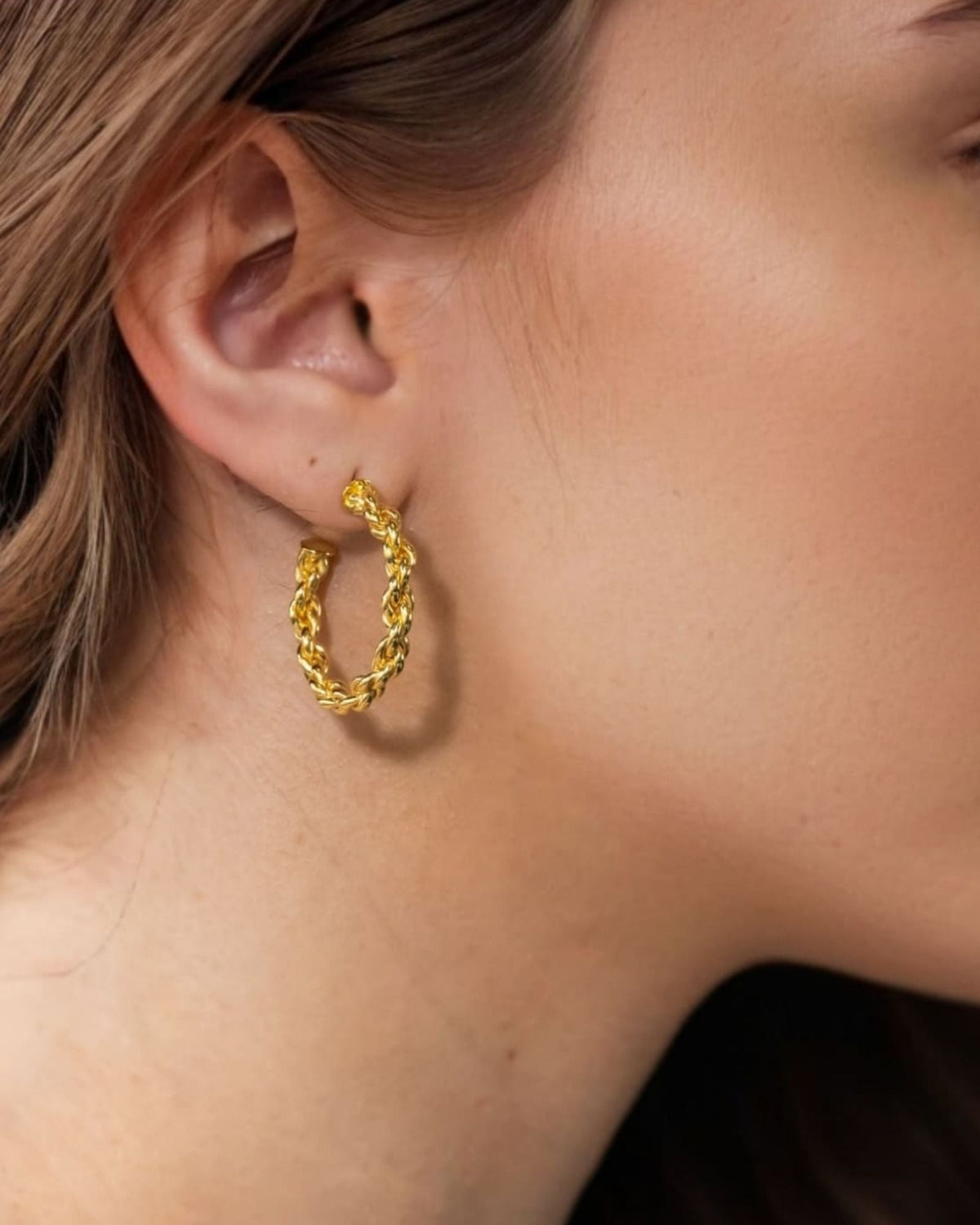 LAVANA Interlace Gold Hoop Earrings