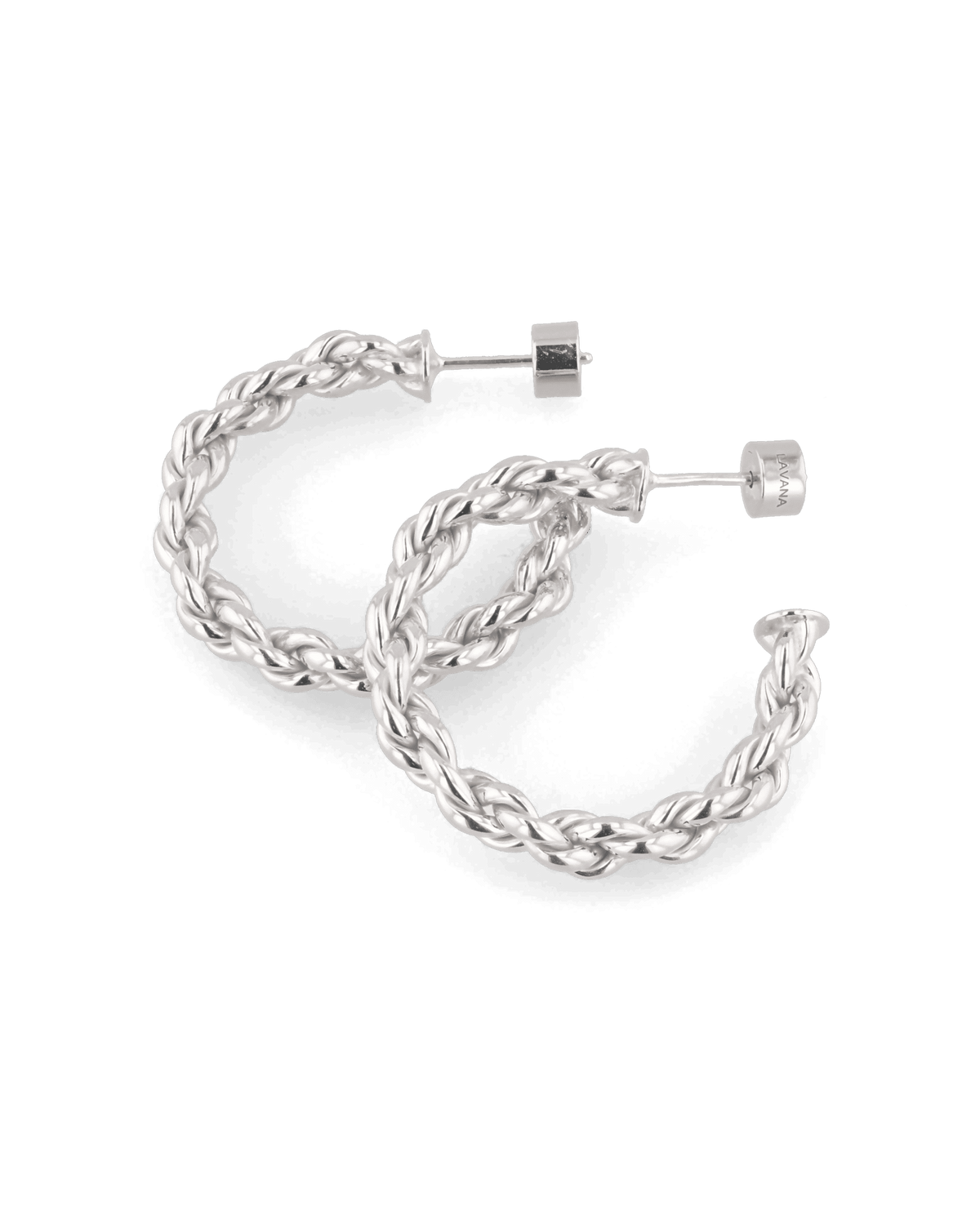 LAVANA Interlace Silver Hoop Earrings