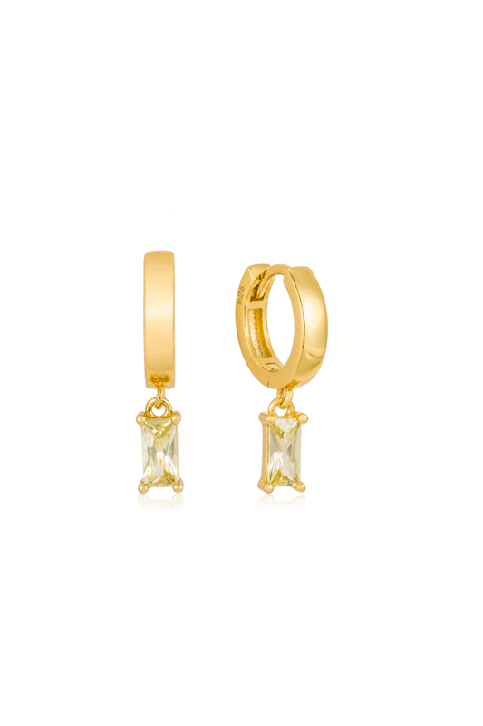 Image of Earrings. Productname: Jewel Citizen | Isla Olive Hoop Earrings in Olive colour by brand - Jewellery