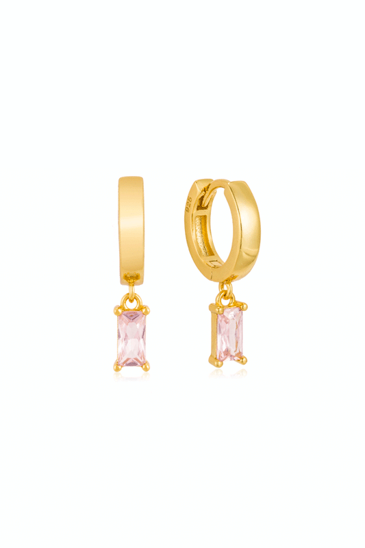 Image of Earrings. Productname: Jewel Citizen | Isla Pink Hoop Earrings in Pink colour by brand - Jewellery