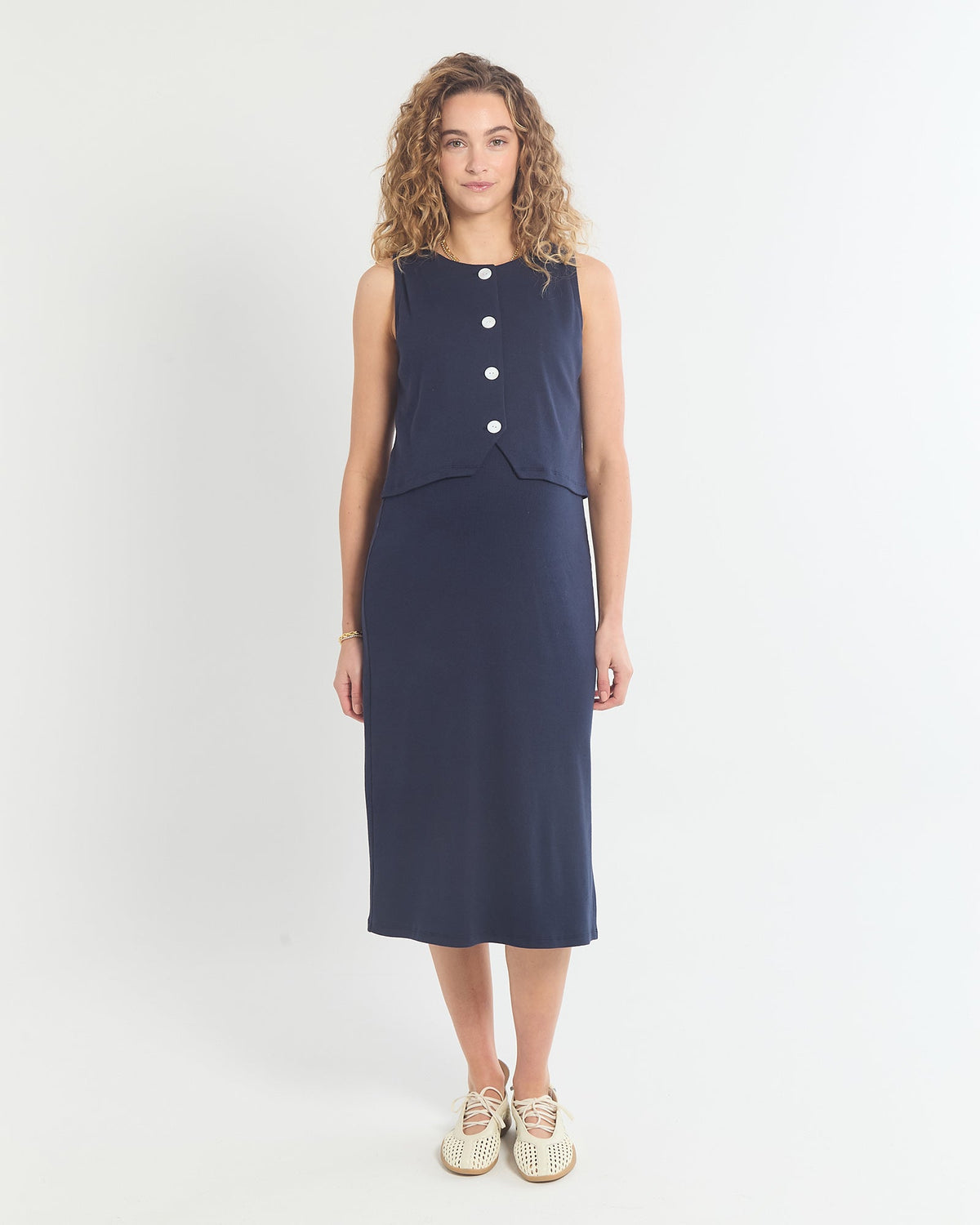 Image of Dresses. Product name - Isla Soft Rib Feeding Dress in colour by brand - Soon Maternity