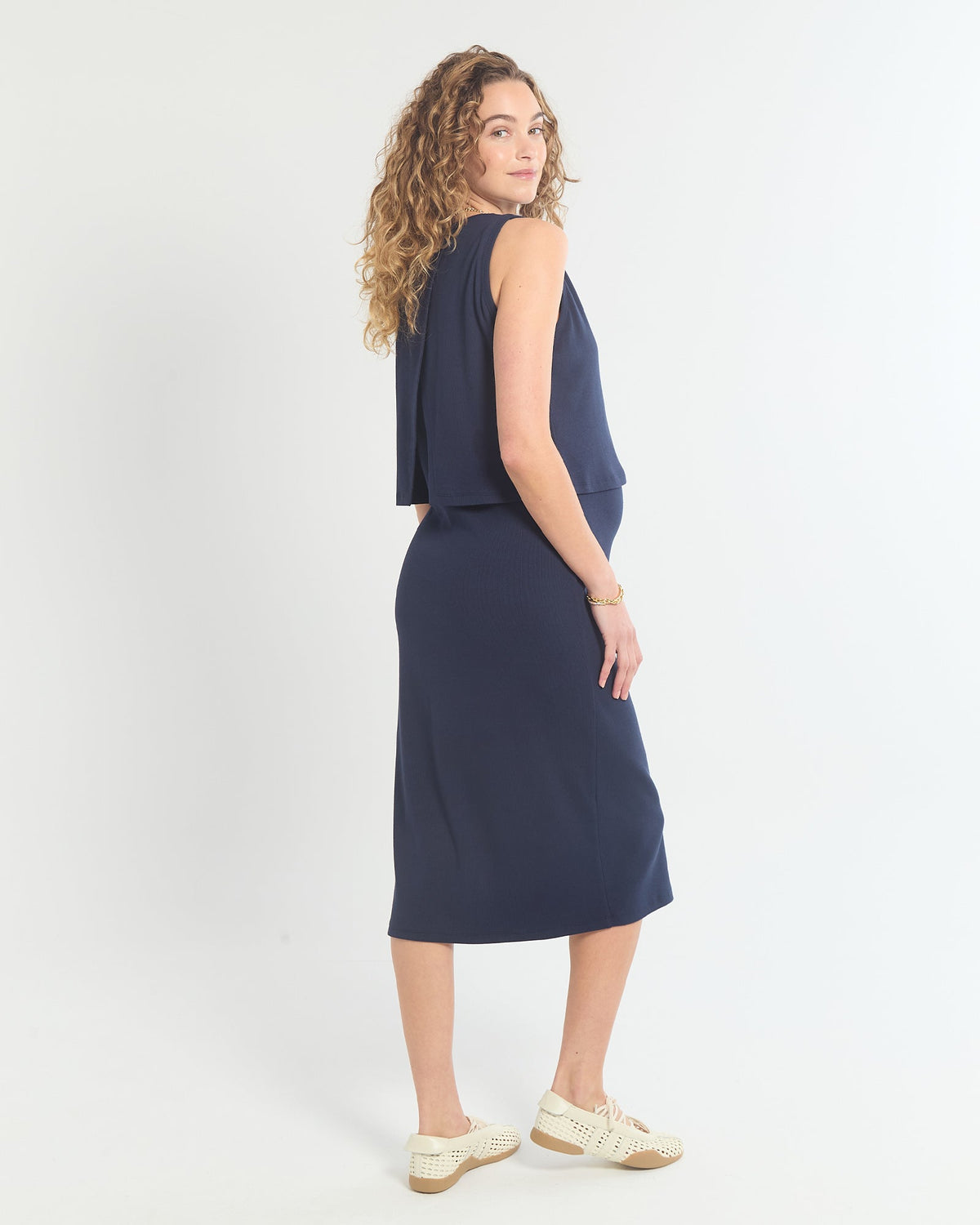 Soon Maternity Isla Soft Rib Feeding Dress