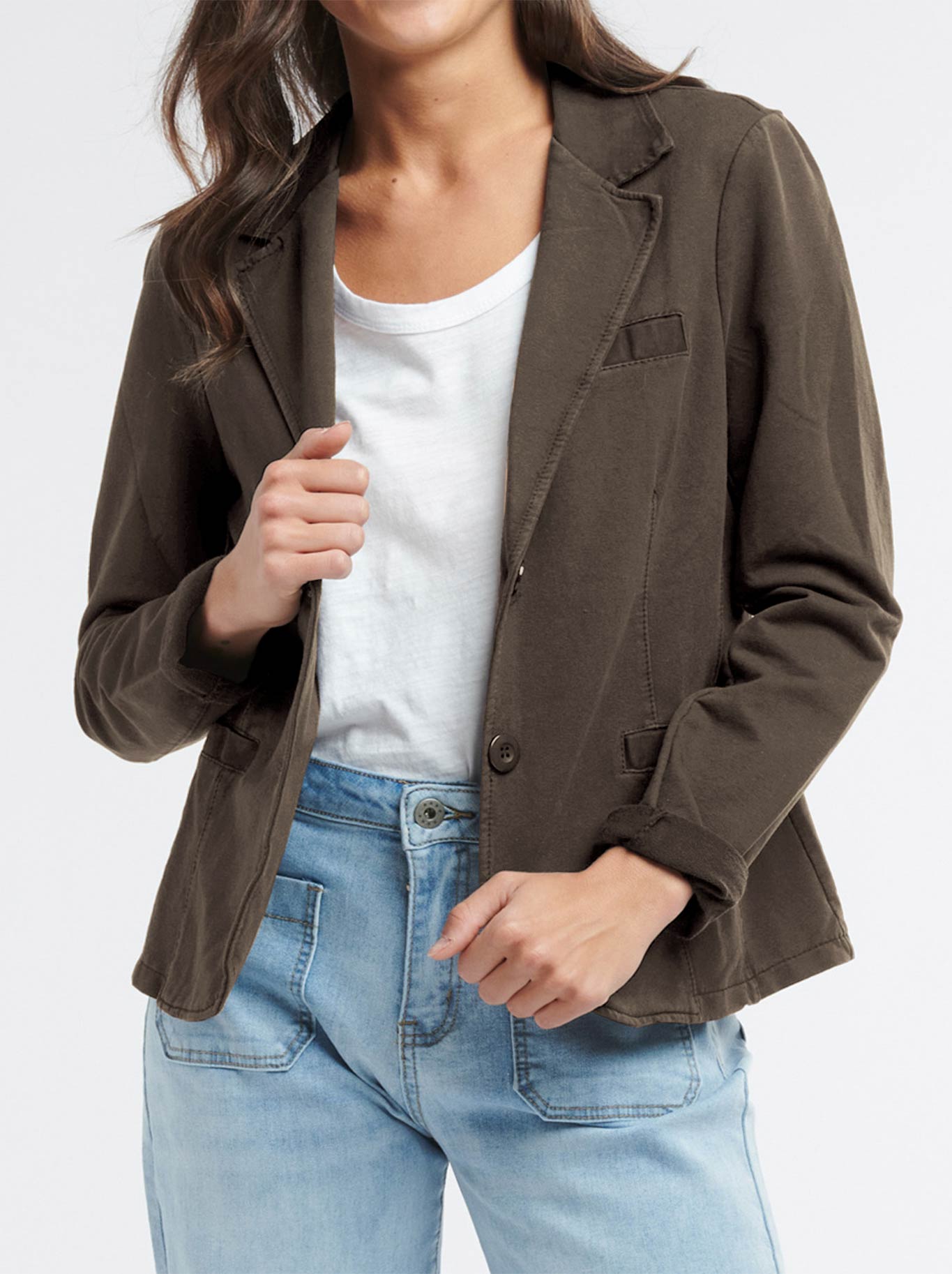 Image of Coats & Jackets. Product name - ITALIAN STAR MAHA JACKET in Chocolate colour by brand - Italian Star Jeans